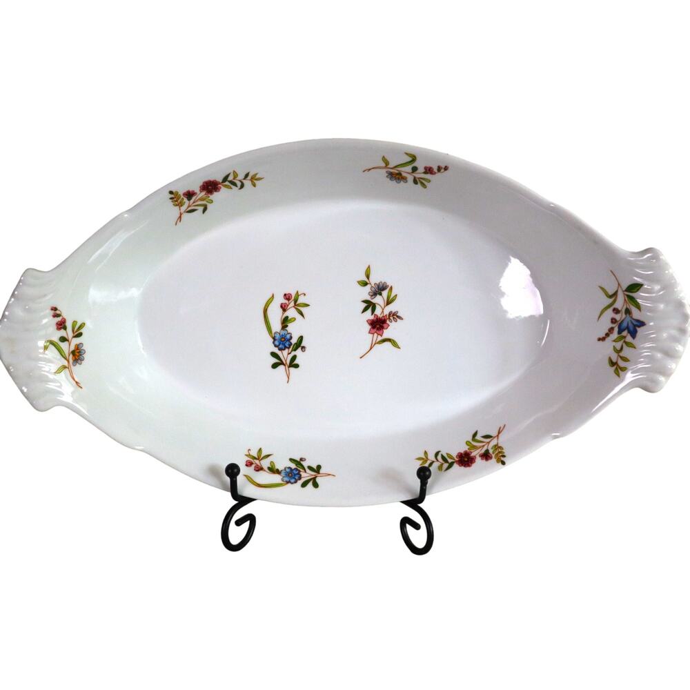 Cordon Bleu the Frieda Collection Oval Baking Dish 12" hand painted floral